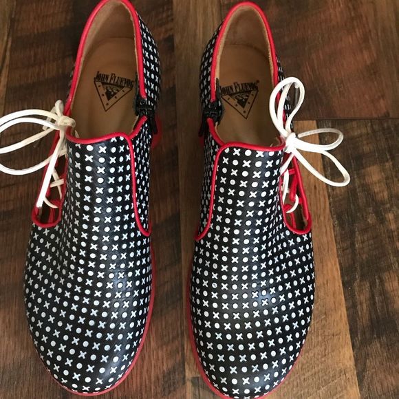 John Fluevog Black and Red Heels - Picture 4 of 7